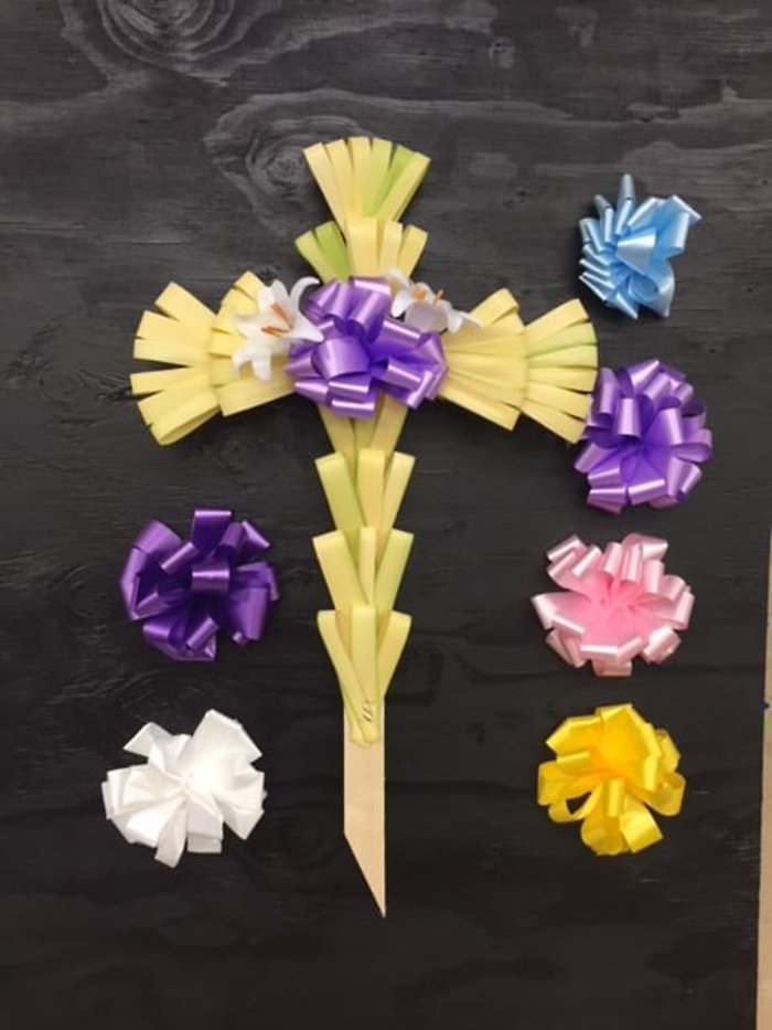 24" Standard Decorated Palm Cross