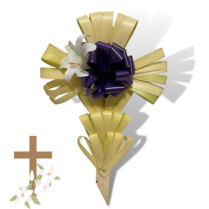 18" Decorated Palm Cross