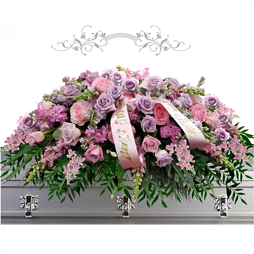 Pastel Love Casket Spray
