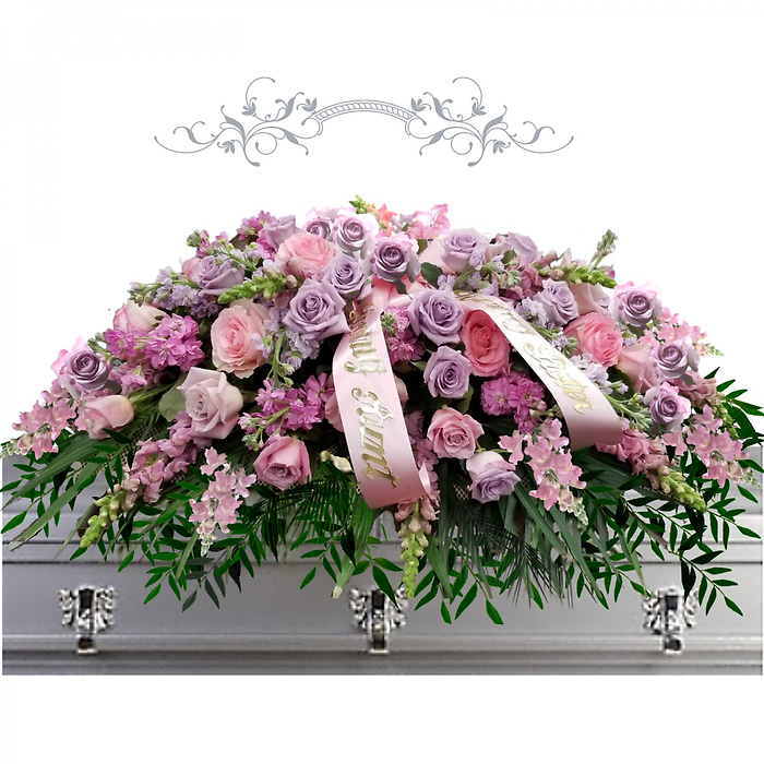 Pastel Love Casket Spray