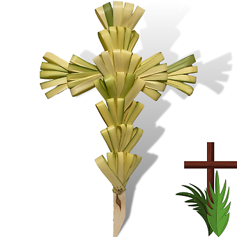 22\"Undecorated Palm Cross