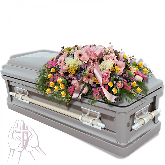 Divine Pastels Casket Spray