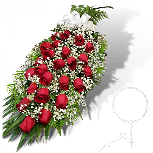 24 Rose Presentation Casket Spray