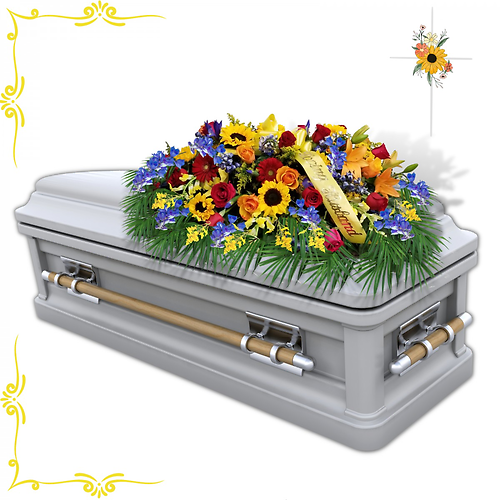 Fields Of Flowers Casket Spray