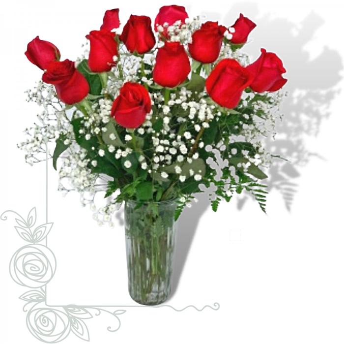 Dozen Short Stem Red Roses